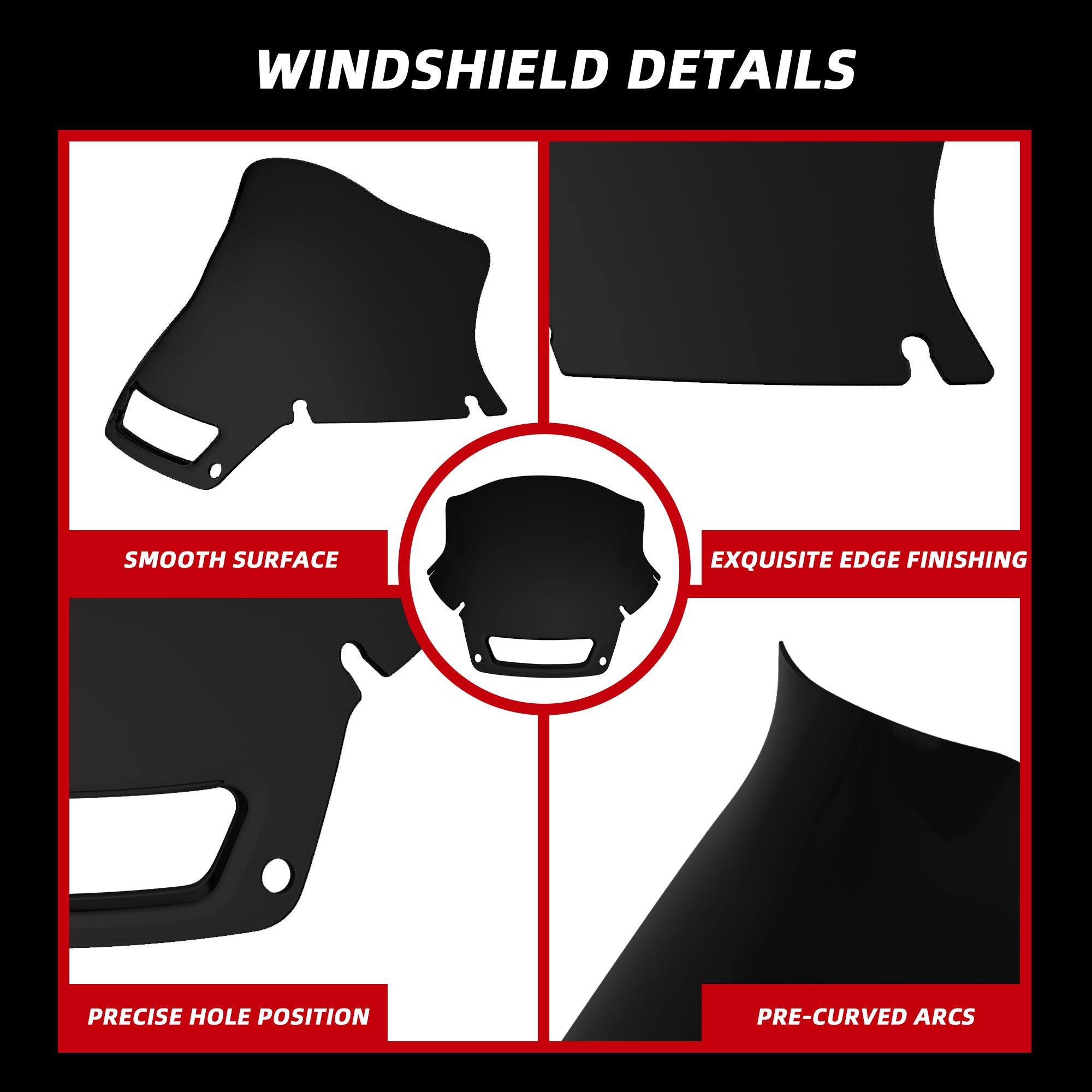 7" Low Rider ST Windshield Windscreen Protector Cover For Harley Softail Low Rider ST/FXLRST 2023 FXRST 2022-2024