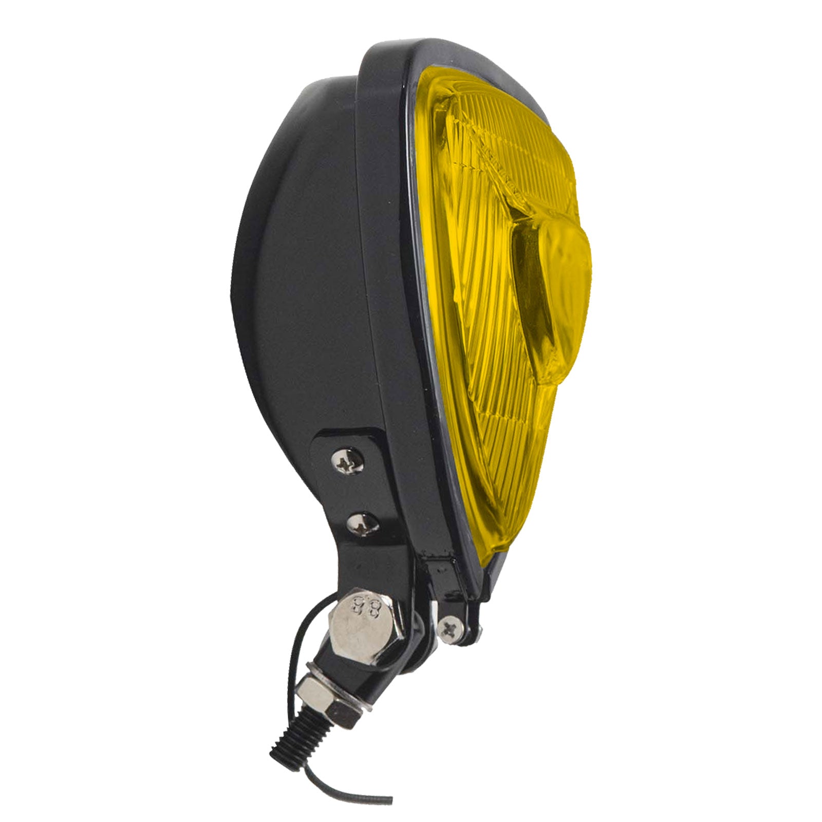 Motorcycle LED Headlight CustomTriangle Front Spotlight Vintage Head-Lamp