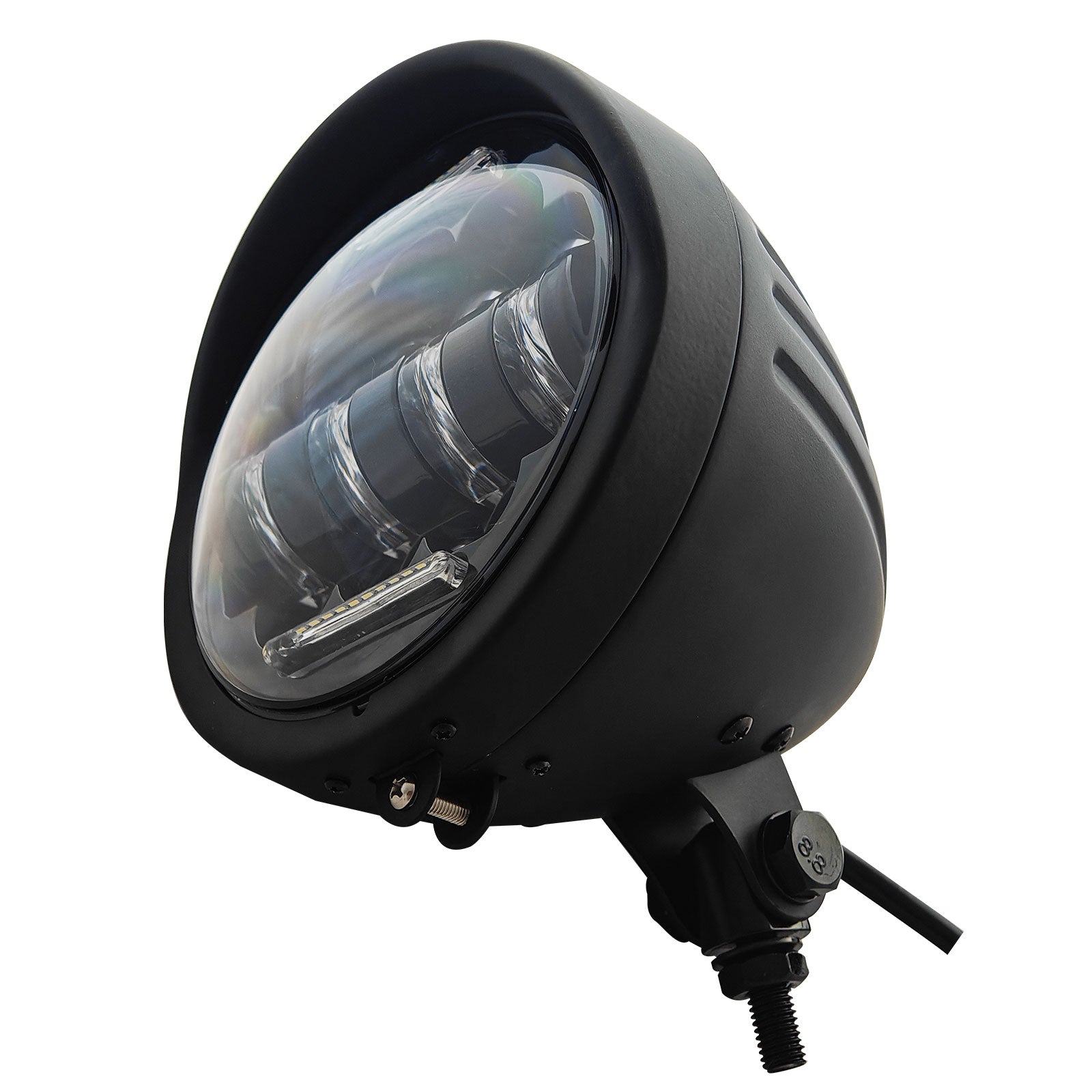 Motorcycle 5.75" LED  Visor Headlight with DRL