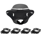 Batwing Fairing Smoke/Clear Windshield Chrome/Black Trim With Dyna Brackets For Harley Dyna Glide FXDC 2006-14 FXD Street Bob FXBB Low Rider S FXDLS