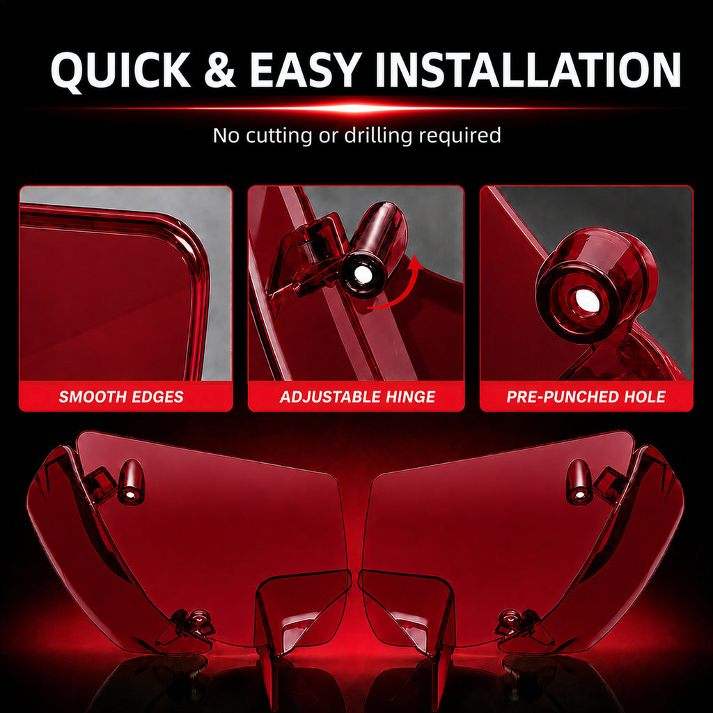 Wind Air Deflector Fairing Side Wings for Harley Road Glide 2024+, Windshield Deflectors for 2024-2026 CVO Road Glide ST FLTRXSTSE 2024-2026 Road Glide FLTRX 2023-2026 CVO Road Glide FLTRXSE