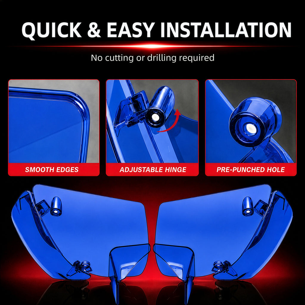 Wind Air Deflector Fairing Side Wings for Harley Road Glide 2024+, Windshield Deflectors for 2024-2026 CVO Road Glide ST FLTRXSTSE 2024-2026 Road Glide FLTRX 2023-2026 CVO Road Glide FLTRXSE