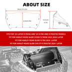 " Wave Windshield Windscreen Air Deflector for Harley CVO Road Glide FLTRXSE 2023-up, CVO Road Glide ST FLTRXSTSE 2024-up, Road Glide FLTRX 2024-up Accessories