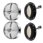 Retro Turbine 3 1/4" Screw-In Turn Signal Lens With LED & 1156 Plug For Harley Heritage Road King Electra Glide