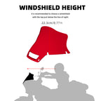 9" Windshield Windscreen with Fairing Side Wings Air Deflectors for Harley Softail 2022 2023 2024 Low Rider ST El Diablo FXRST FXLRST