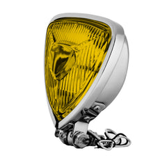 Motorcycle LED Headlight CustomTriangle Front Spotlight Vintage Head-Lamp
