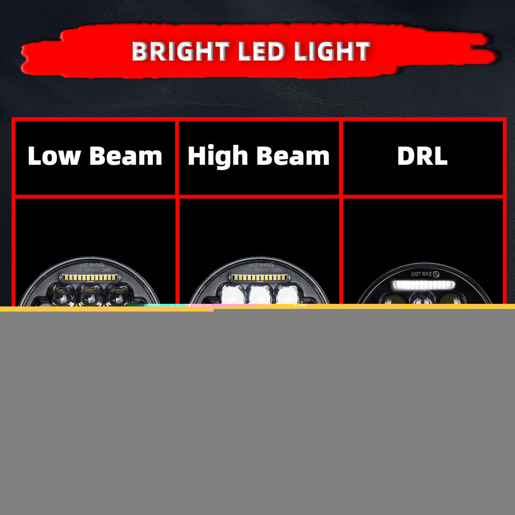 Motorcycle 5.75" LED  Visor Headlight with DRL