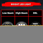 Motorcycle 5.75" LED  Visor Headlight with DRL