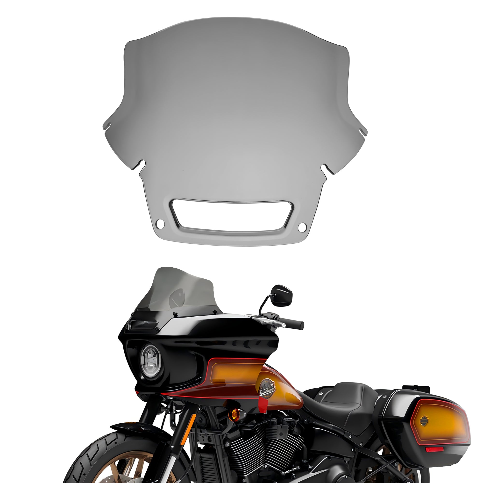7" Low Rider ST Windshield Windscreen Protector Cover For Harley Softail Low Rider ST/FXLRST 2023+ & El Diablo FXRST 2022-2024