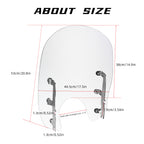 Motorcycle Windshield Motorcycle Windscreen Fit for Harley Softail Street Bob FXBB FXBBS Standard FXST Low Rider FXLR Rocker FXCW Dyna Super Glide FXD