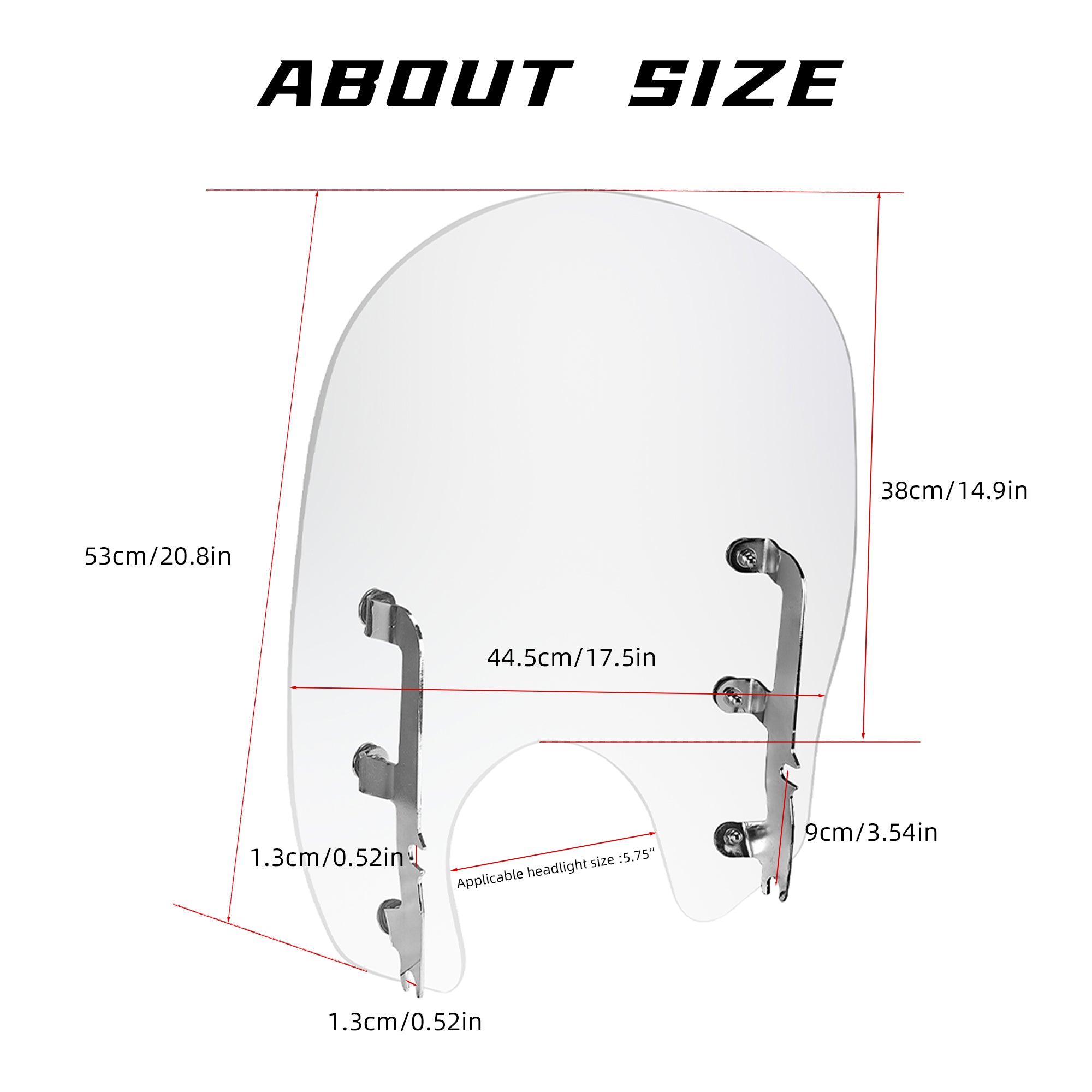 Motorcycle Windshield Motorcycle Windscreen Fit for Harley Softail Street Bob FXBB FXBBS Standard FXST Low Rider FXLR Rocker FXCW Dyna Super Glide FXD
