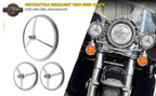 Harley 7" Headlight Lights 4.5" Passing Fog Lamp Visor Trim Ring Bezel Cover