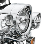 Harley 7" Headlight Lights 4.5" Passing Fog Lamp Visor Trim Ring Bezel Cover