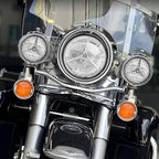 Harley 7" Headlight Lights 4.5" Passing Fog Lamp Visor Trim Ring Bezel Cover