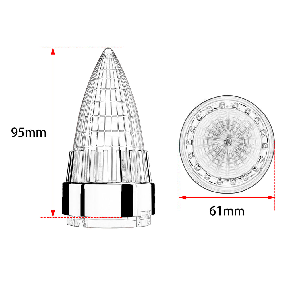 Classic Bullet 2" Clip-In Turn Signal Lens With LED & 1156 Plug