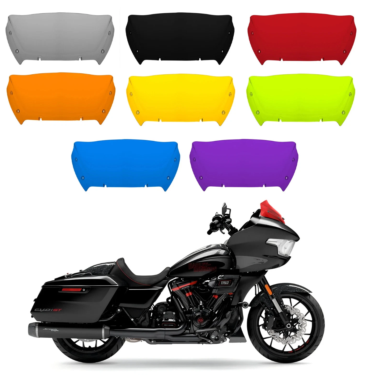 " Wave Windshield Windscreen Air Deflector for Harley CVO Road Glide FLTRXSE 2023-up, CVO Road Glide ST FLTRXSTSE 2024-up, Road Glide FLTRX 2024-up Accessories