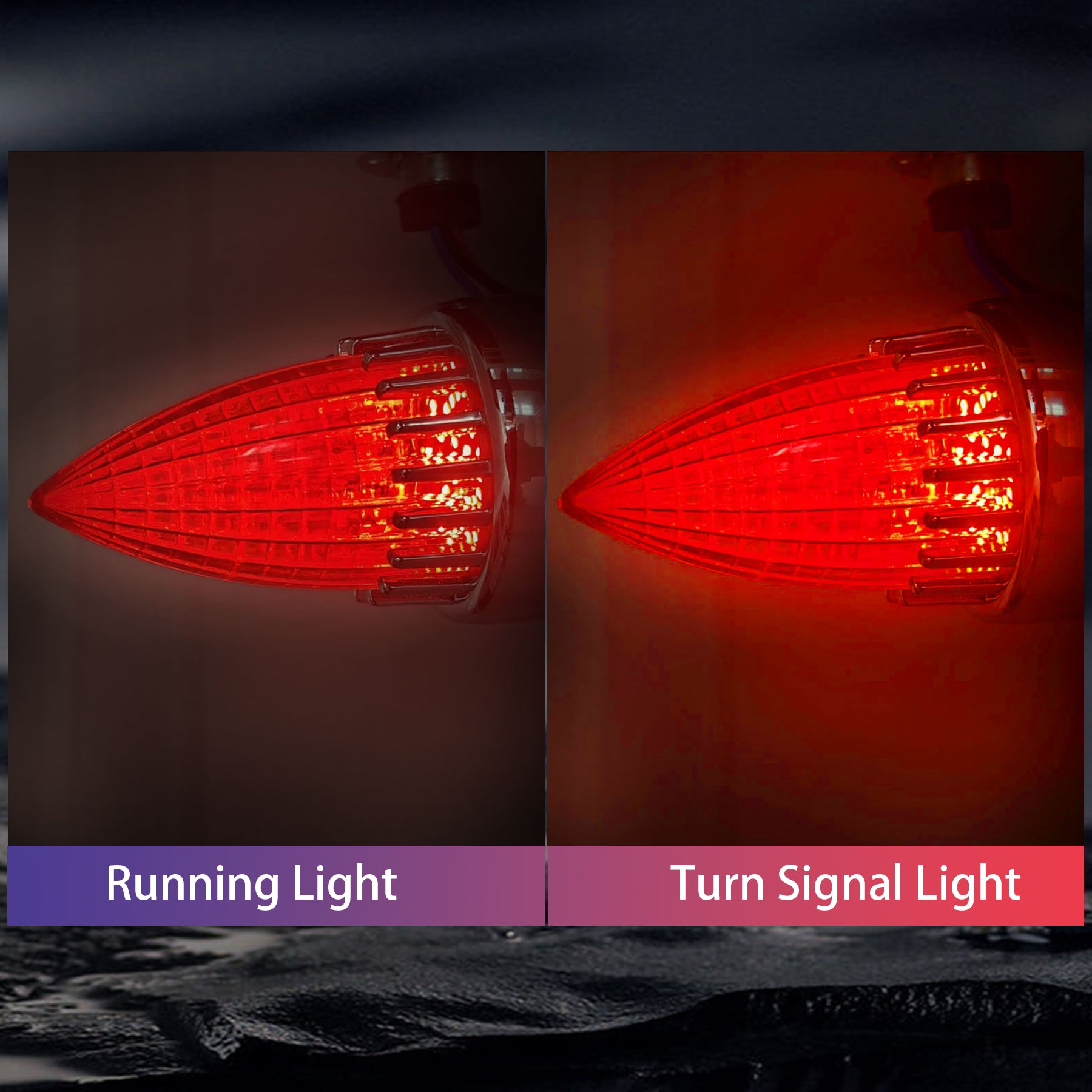 Classic Bullet 2" Clip-In Turn Signal Lens With LED & 1157 Plug
