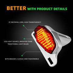 Lucas Style Fender Mount Tail Light Lamp Brake Bracket Cafe Racer Vintage Chopper Bobber Rear Stop Lamp