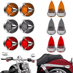 2" Motorcycle Turn Signal Clip-on Rear Tail Light Lens Covers for Harley Softail Street Road Glide Sportster Dyna Deluxe