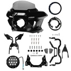 ST Fairing Windshield Headlight Kit For 2006-2017 Dyna, 2006-2010 Super Glide FXD 2006-2014 Custom FXDC, 2016-2017 Low Rider S FXDLS, 06-09 14-17 Low Rider FXDL, 06-17 Street Bob FXDB Wide Glide FXDWG