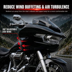 Wind Air Deflector Fairing Side Wings for Harley Road Glide 2024+, Windshield Deflectors for 2024-2026 CVO Road Glide ST FLTRXSTSE 2024-2026 Road Glide FLTRX 2023-2026 CVO Road Glide FLTRXSE
