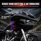 Wind Air Deflector Fairing Side Wings for Harley Road Glide 2024+, Windshield Deflectors for 2024-2026 CVO Road Glide ST FLTRXSTSE 2024-2026 Road Glide FLTRX 2023-2026 CVO Road Glide FLTRXSE